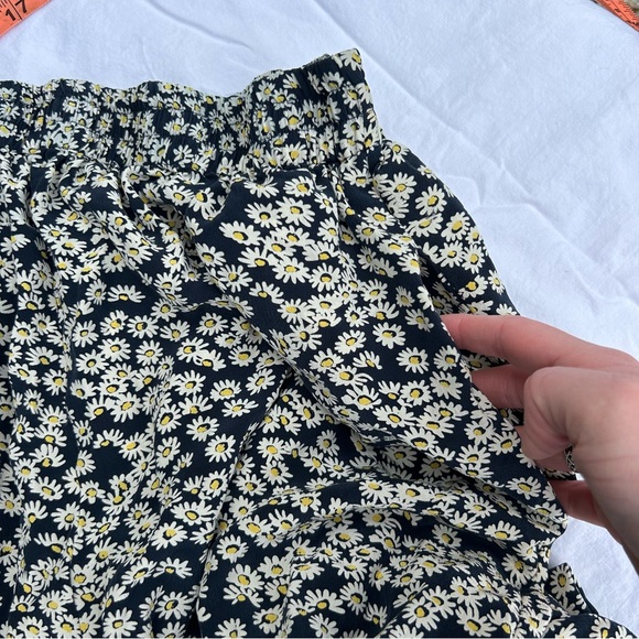 SOLD Vintage 90s Style Neiman Marcus Floral Wide Leg Silk Pants Boho Flowy Daisy - Picture 3 of 8